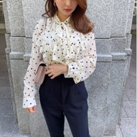 frill dot blouse