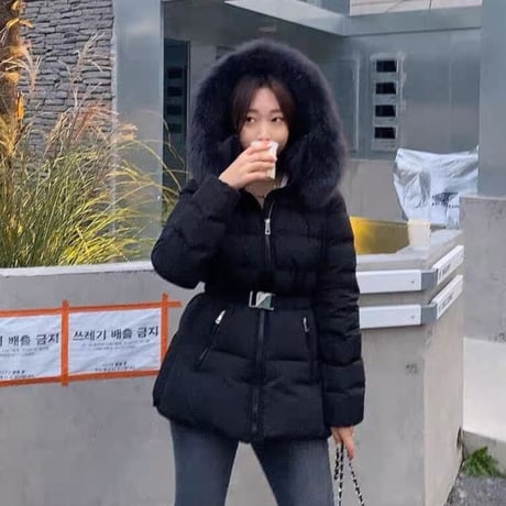 fox fur down jacket