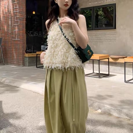 sleeveless feather tops