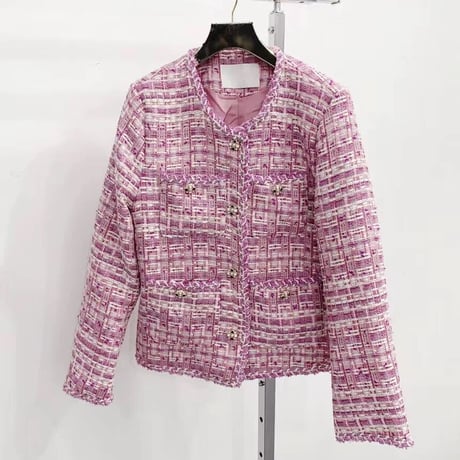 pink tweed jacket