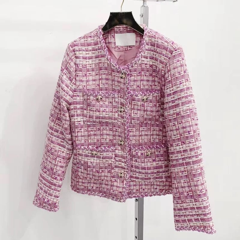 ETRO テーラードジャケット ピンク系 ツイード風 美品♡ ETRO テーラードジャケット ピンク系 ツイード風 美品♡ ETRO