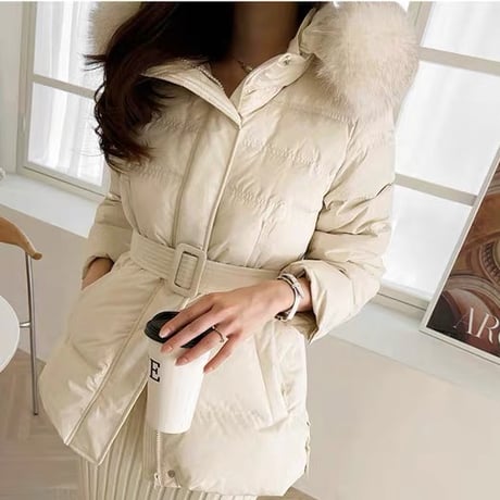 fox fur down jacket