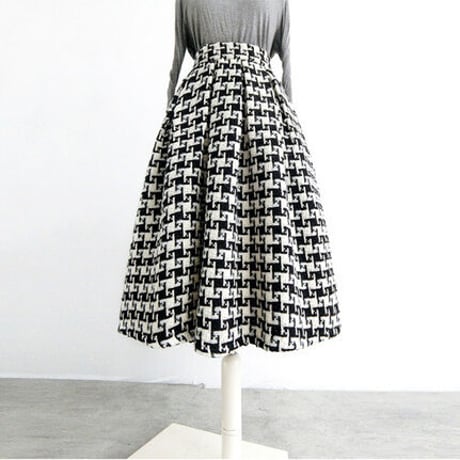 千鳥格子 tweed  skirt