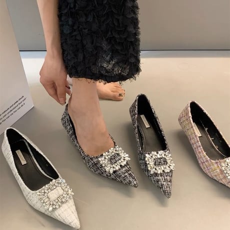 bijou  tweed pumps