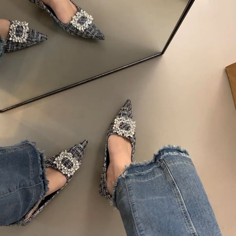 bijou  tweed pumps