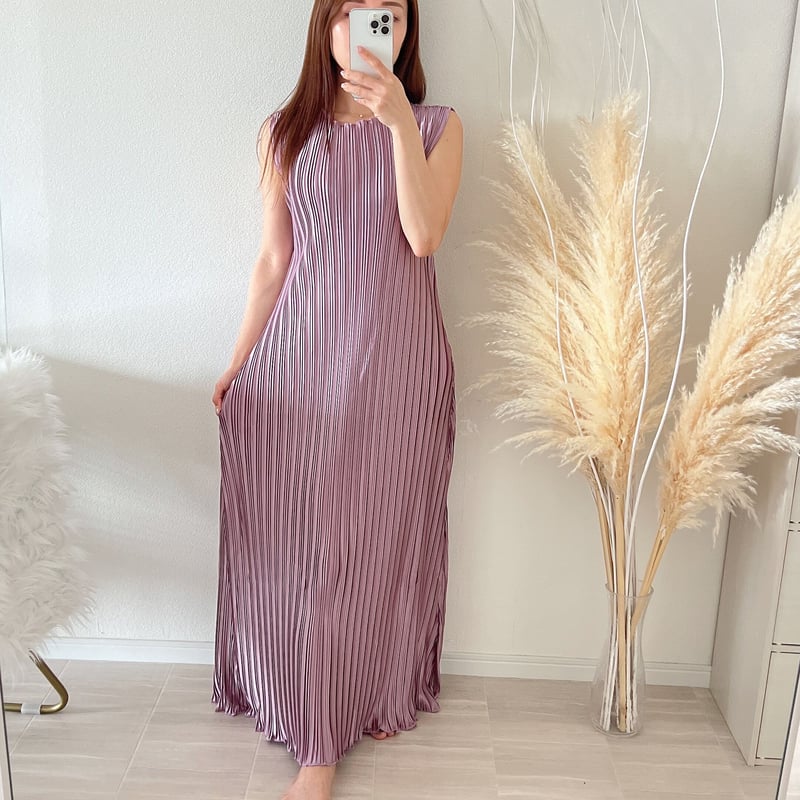 即納】pleats long onepiece | BrillantSelect Store 