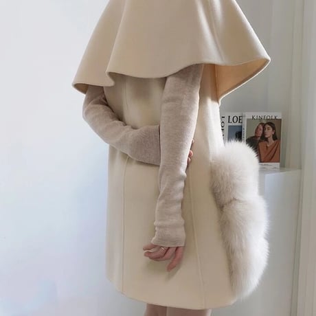 fox fur cape coat