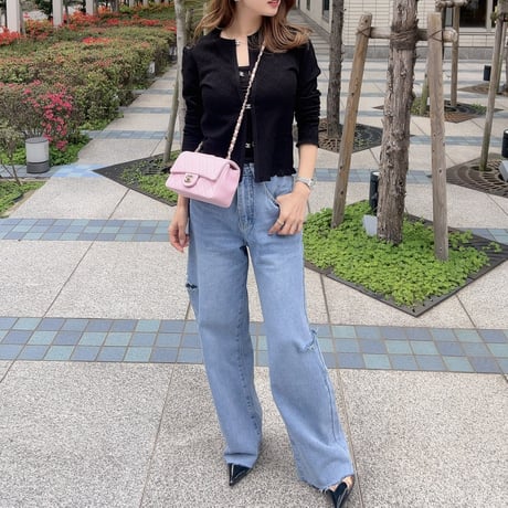side cut denim