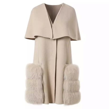 fox fur cape coat