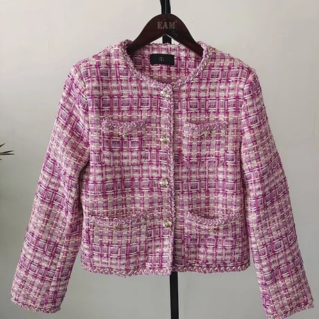 pink tweed jacket