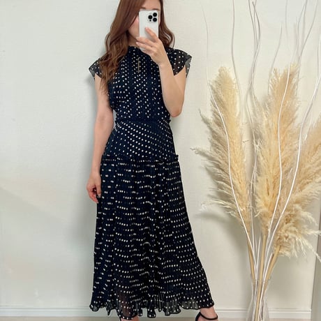 dot chiffon onepiece