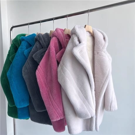 【ウール100%】フード付き short coat
