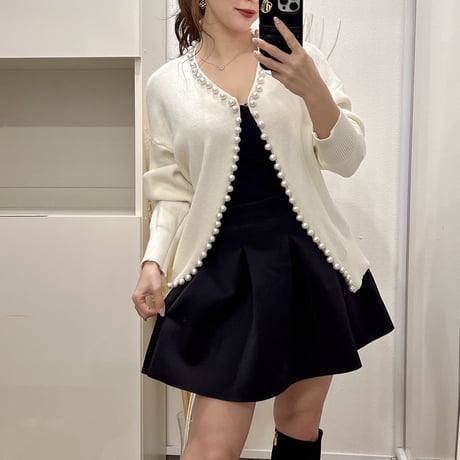 【即納あり】pearl cardigan
