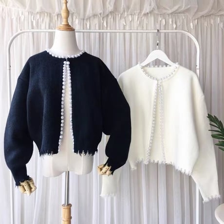 【高品質】pearl cardigan