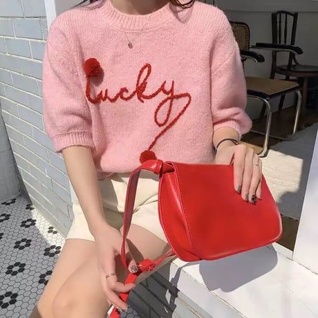 pink summer knit