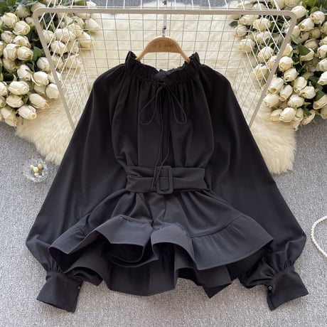 ベルト付き blouse