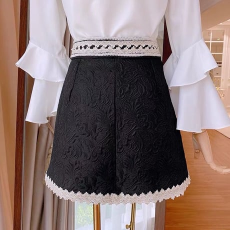 刺繍 ミニスカート