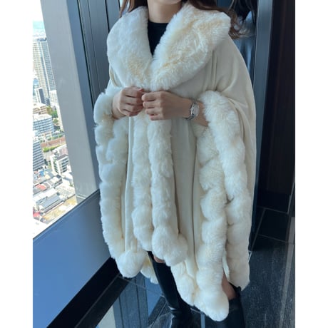 eco fur poncho