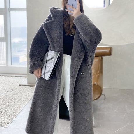 フード付き 【ウール100%】 long coat