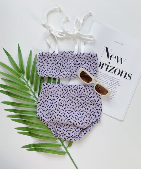 【Melia.original】Lame' leopard swim wear