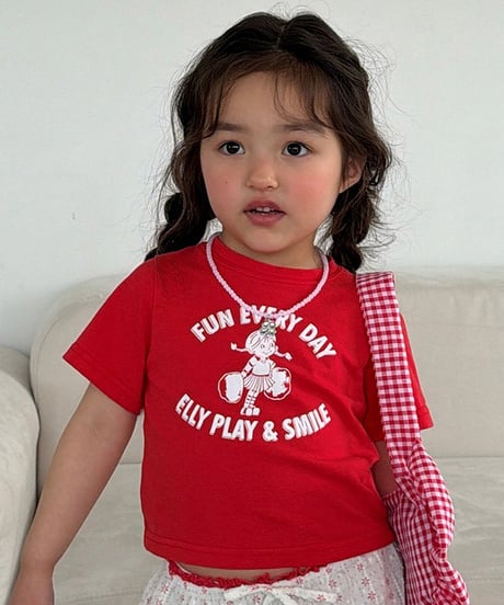 【予約商品】【ELLYMOLLY】vintage short tee 【80-130cm】