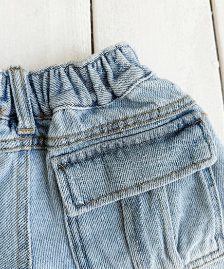 【予約商品】【ELLYMOLLY】Simple cutoff denim short pants【80-130cm】