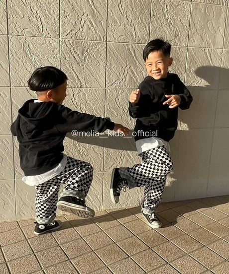【Melia. original】checker "straight" pants -junior-