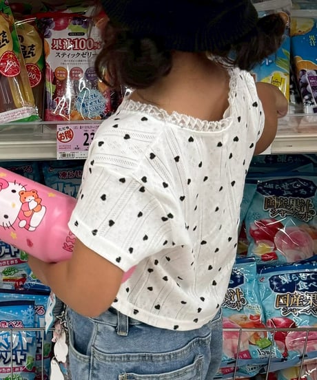 heart lace tee【70-150cm】