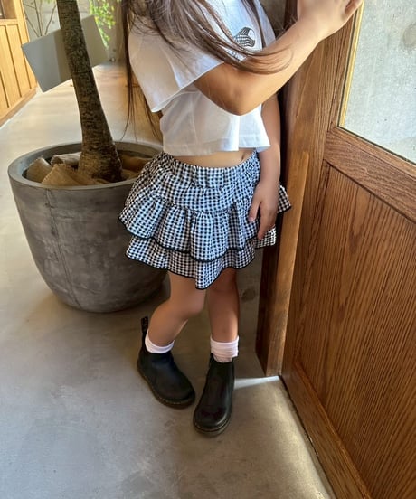 check frill mini skirt【90-150cm】