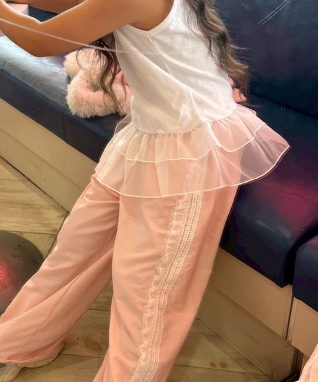 nylon side lace line pants【80-150cm】