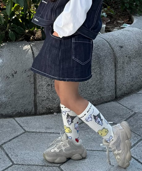 denim set up-skirt-【70-150cm】