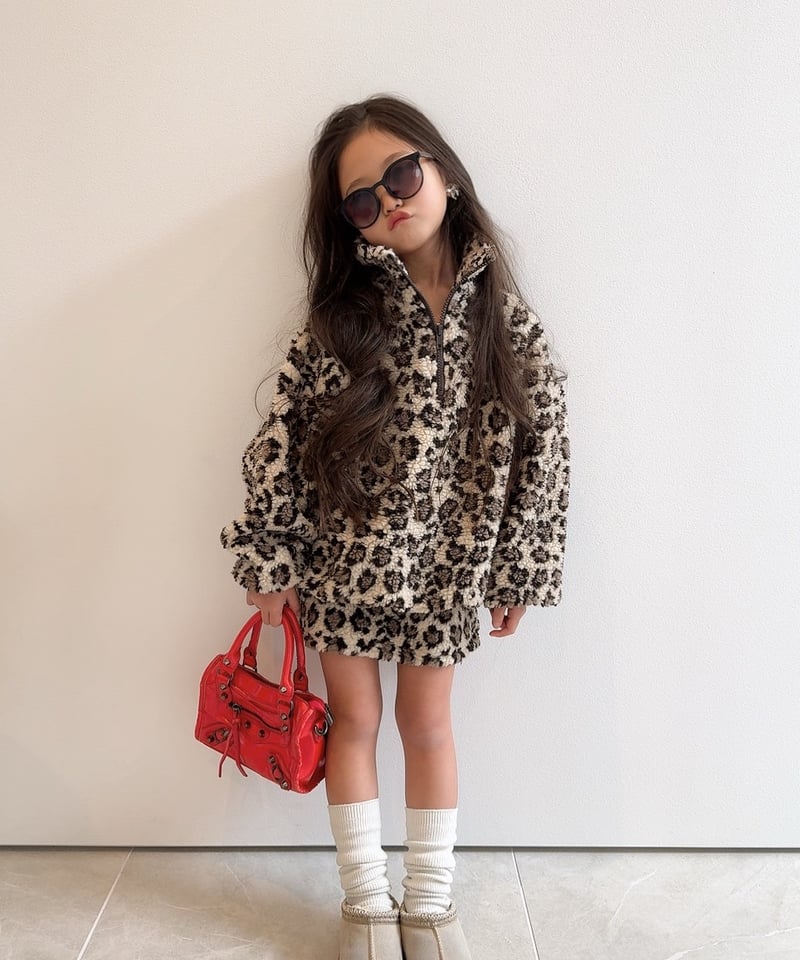 Melia.original】Leopard half zip setup -スカート- |