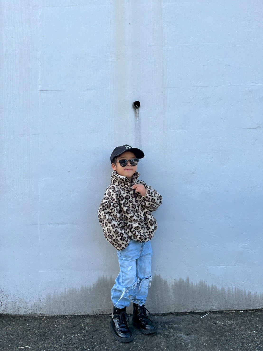 Melia.original】Leopard half zip setup -トップス- |