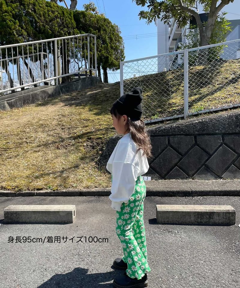 mesdemoiselles paris グリーン花柄フレアパンツ メドモアゼル mesdemoiselles paris グリーン花柄フレアパンツ メドモアゼル