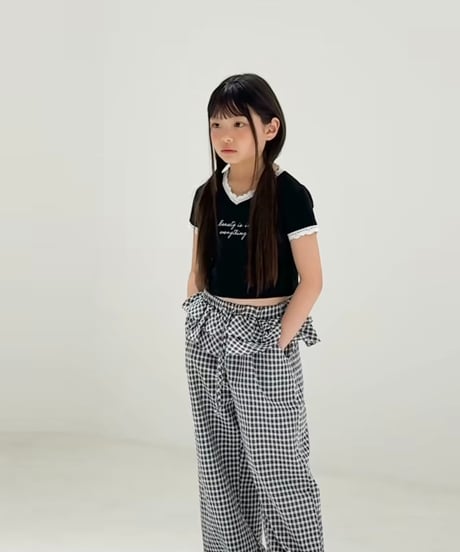 check frill pants【70-150cm】