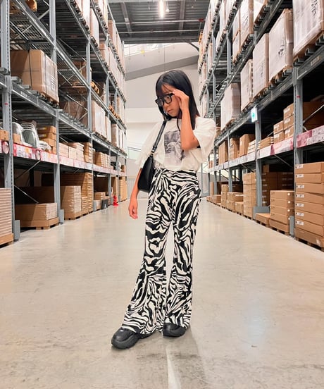 【Melia.original】animal easy flare pants【80-140cm】