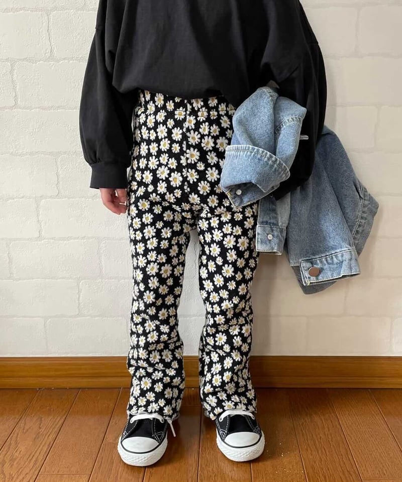 mesdemoiselles paris グリーン花柄フレアパンツ メドモアゼル 楽天市場】【アウトレット】【返品不可】チェック柄フレアパンツ