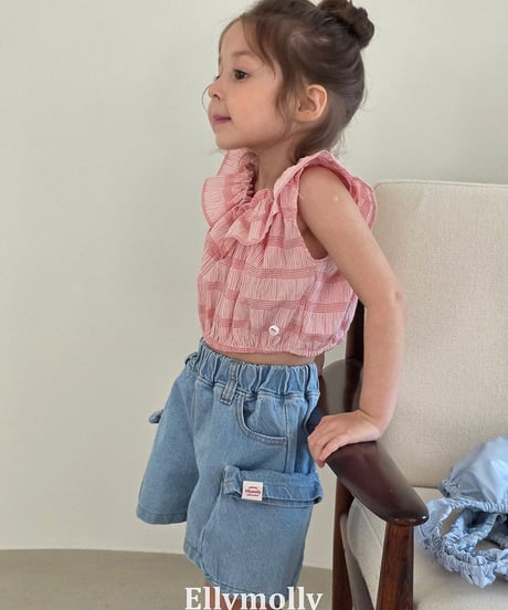 【予約商品】【ELLYMOLLY】3way offshoulder frill blouse【80-130cm】