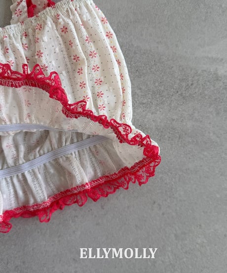 【予約商品】【ELLYMOLLY】flower cotton set up【80-130cm】
