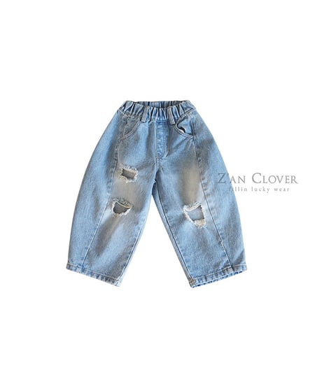 【予約商品】【ZANCLOVR】damage denim pants【70-150cm】