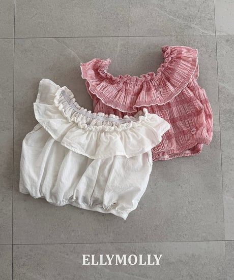 【予約商品】【ELLYMOLLY】3way offshoulder frill blouse【80-130cm】