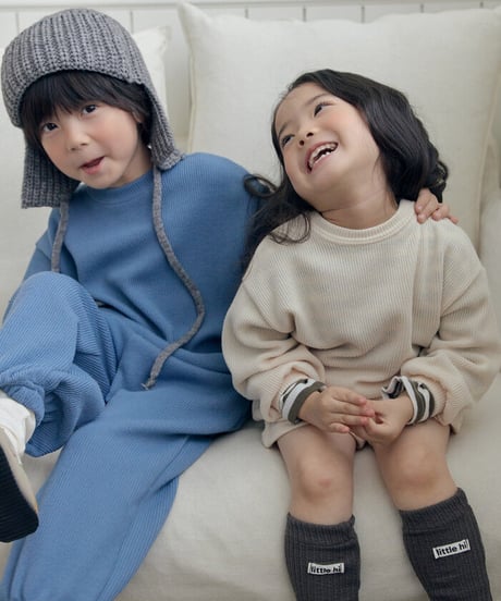 【LITTLE HI】【予約商品】rib knit setup-short pants-【80-120cm】