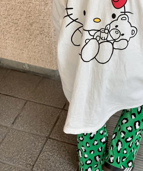 kitty backprint long tee -ＭＯＭ-