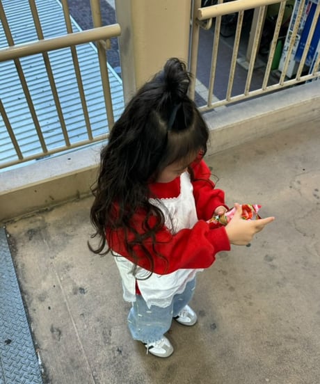 reversible RED pullover【90-150cm】