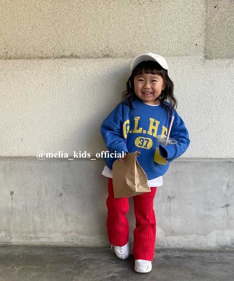 【Melia.original】Red rib  flare pants  -junior-