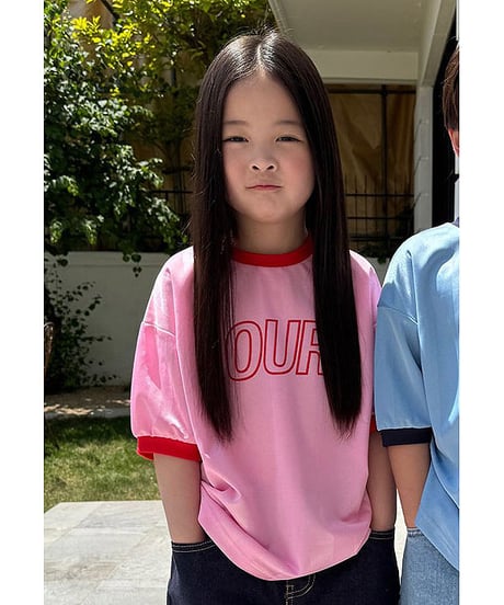 【OUR】ringer logo tee【90-160cm】