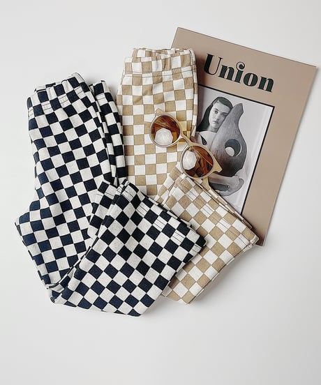 【Melia. original】checker " flare” pants