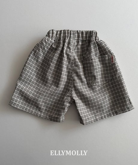 【予約商品】【ELLYMOLLY】check half pants【80-130cm】