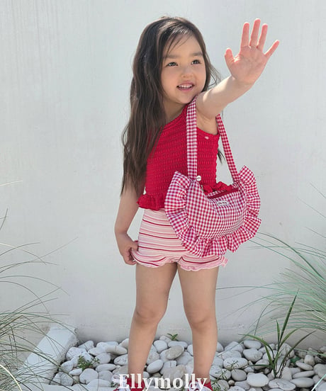 【予約商品】【ELLYMOLLY】multi border set up【80-130cm】