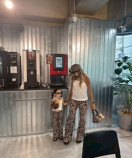 【Melia.original】leopard flare pants【80-140cm】